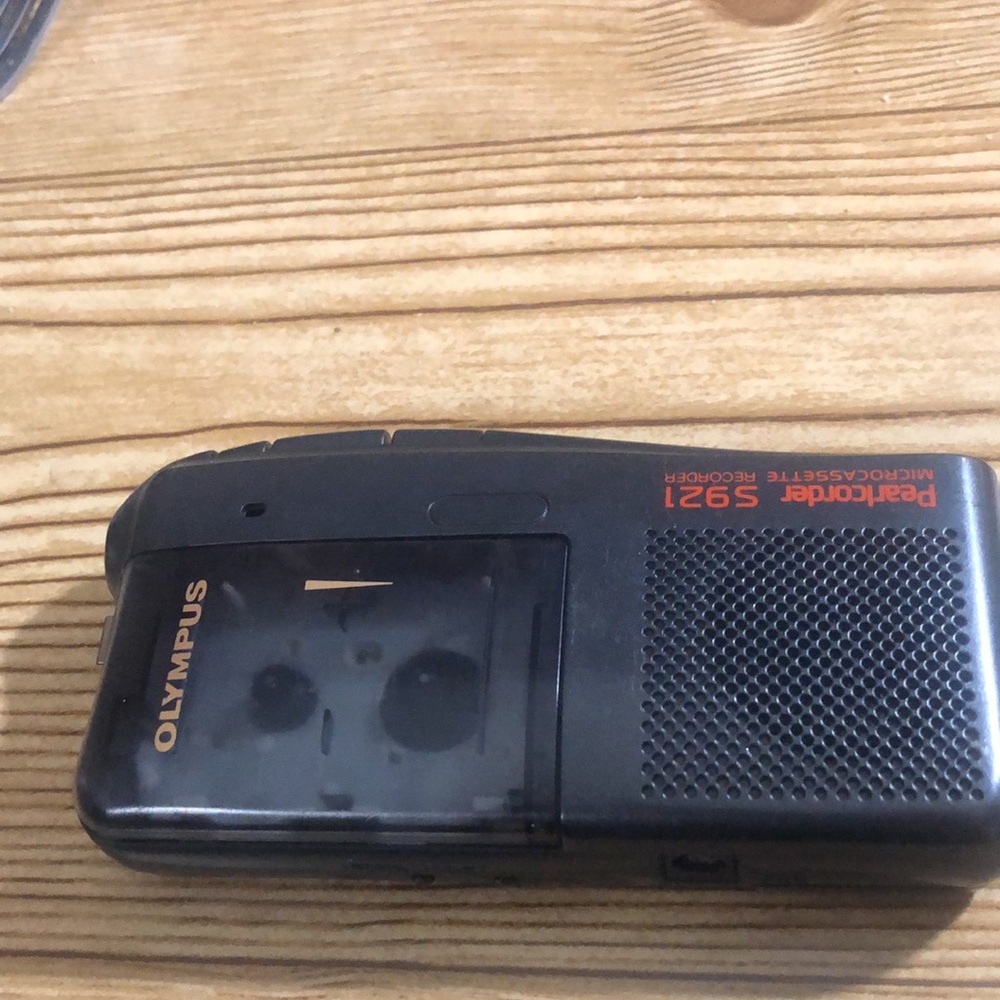 Vintage OLYMPUS Pearlcorder S921 Micro Cassette Recorder Black